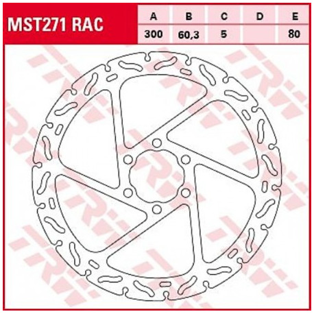 Brake discs TRW MST271RAC