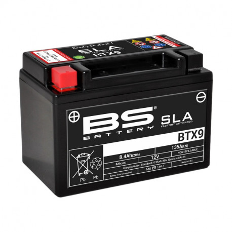 Batterie BS BATTERY BTX9 SLA sans entretien activée usine