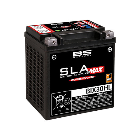 BS BATTERY Battery BIX30HL SLA Max Maintenance Free Factory Activated