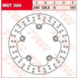 Brake discs TRW MST386