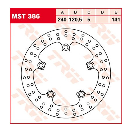 Disque de frein TRW MST386