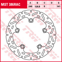 Brake discs TRW MST386RAC