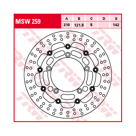 Disque de frein Avant TRW MSW259