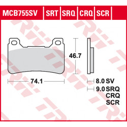 Disc brake pads Front TRW MCB755