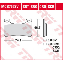 Plaquettes de frein Avant TRW MCB755