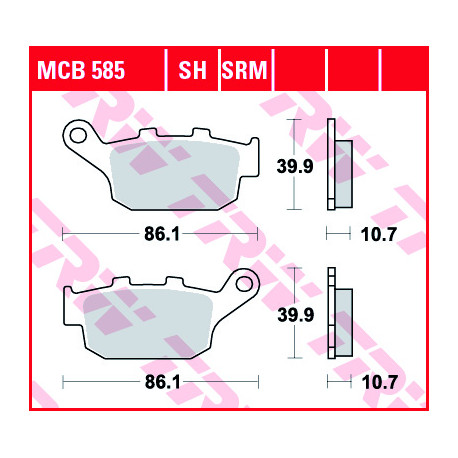 Disc brake pads TRW MCB585