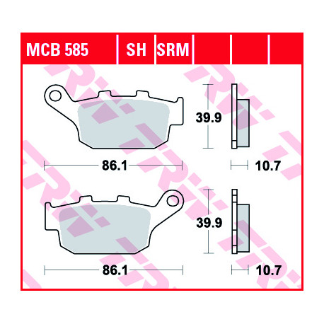 Scheibenbremsbeläge TRW MCB585