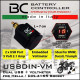 Double USB Socket + Voltmeter Battery for DIN.4165 Socket (BMW Type)