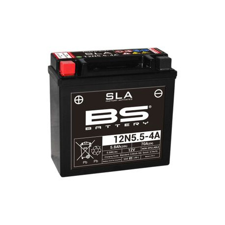 BS BATTERY Battery 12N5.5-4A - Maintenance Free Factory Activated