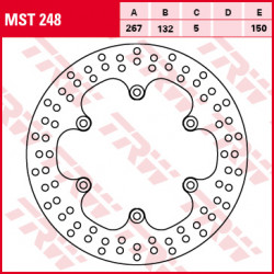 Brake disc Rigid TRW MST248
