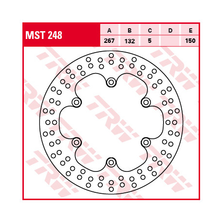 Brake disc Rigid TRW MST248