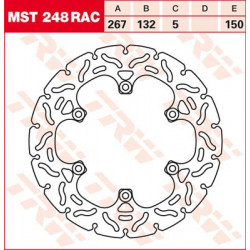 Brake disc Rigid TRW / Lucas MST248RAC