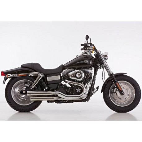Exhaust Falcon Double Groove - Harley-Davidson Dyna Fat Bob FXDF 08-16 // Wide Glide FXDWG 10-16