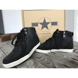 Harisson Apaches Motorradschuhe Schwarz / Weiß