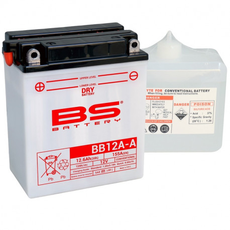 BS BATTERY Hochleistungsakku mit Säurepack - BB12A-A
