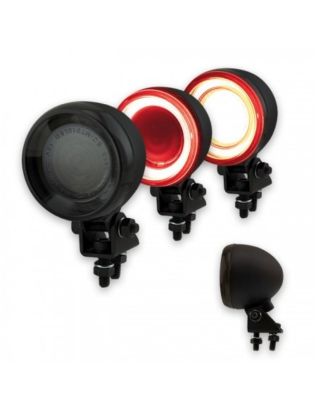 LED-Rücklicht "Bates"Style | Schwarz/Kupfer