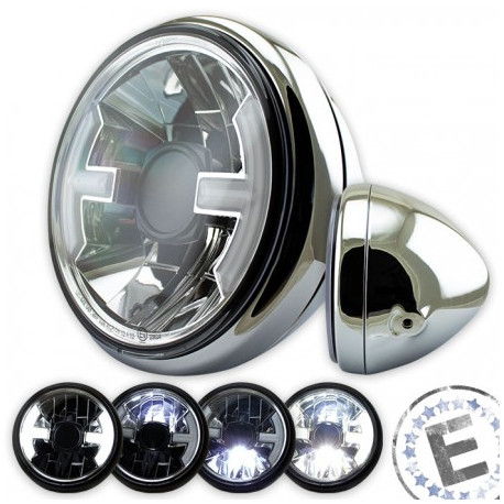 Hawk LED headlight 7" M8 side mounting