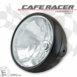 H4 Headlight "CafeRacer" 6.5" M8 side mounting