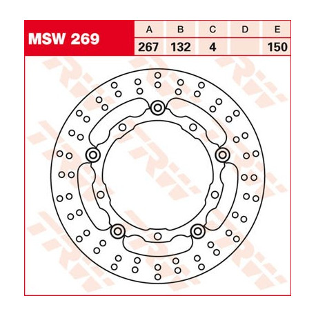 Brake floating disc TRW MSW269