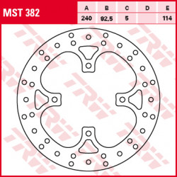 Brake discs TRW MST382