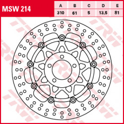 Disque de frein Flottant TRW MSW214