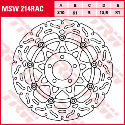 Bremsscheibe schwimmend TRW MSW214RAC