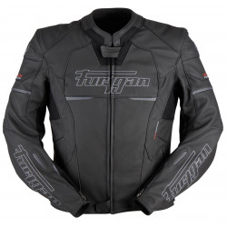 Furygan Leather Motorbike Jacket Nitros - Black and white