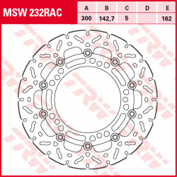 Brake disc floating TRW MSW232RAC