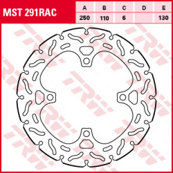 Brake disc Rigid TRW / Lucas MST291RAC