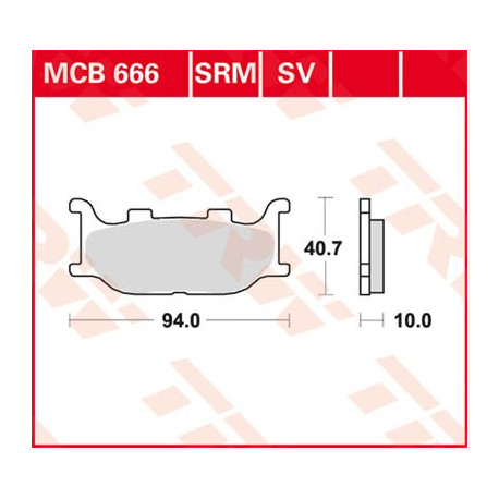 Disc brake pads TRW MCB666