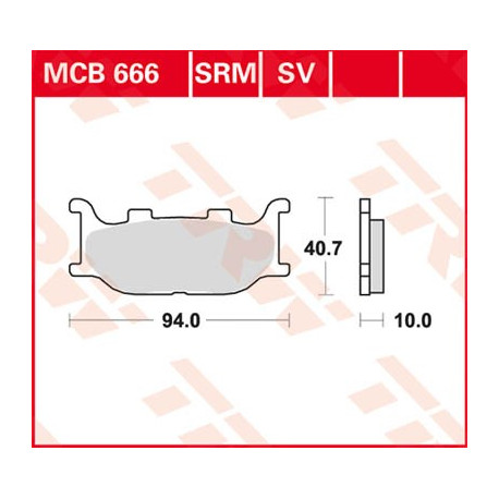 Scheibenbremsbeläge TRW MCB666