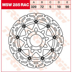 Brake disc floating TRW MSW285RAC