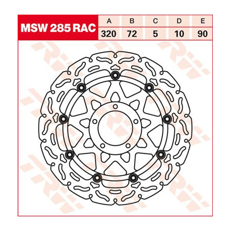 Brake disc floating TRW MSW285RAC