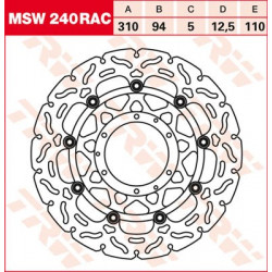 Bremsscheibe schwimmend TRW MSW240RAC