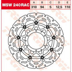 Disque de frein Flottant TRW MSW240RAC