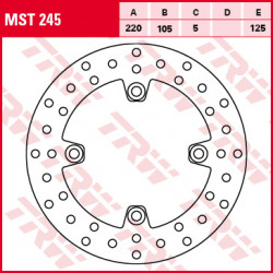 Brake disc Rigid TRW / Lucas MST245