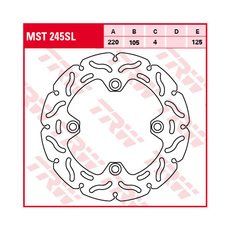 Brake disc Rigid TRW / Lucas MST245RSL