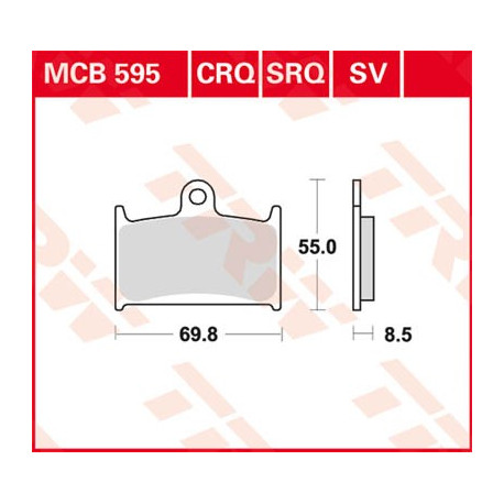 Disc brake pads TRW MCB595