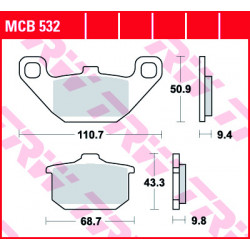 Plaquettes de frein TRW MCB532