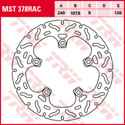 Disque de frein Fixe / Lucas MST378RAC