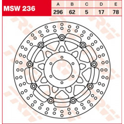 Bremsscheibe schwimmend TRW MSW236