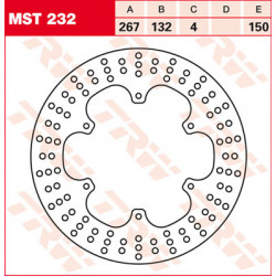 Brake disc Rigid TRW / Lucas MST232