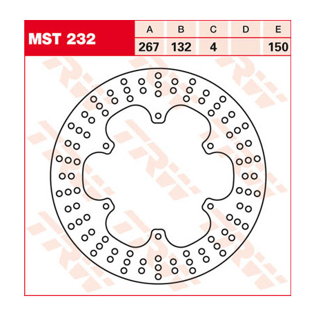 Brake disc Rigid TRW / Lucas MST232