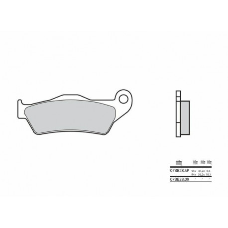 Plaquettes de frein BREMBO 07BB28SP