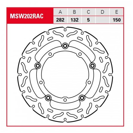 Brake disc floating TRW MSW202RAC