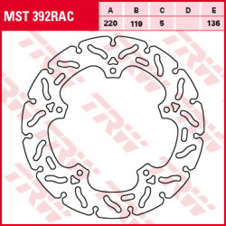 Brake disc floating TRW MST392RAC