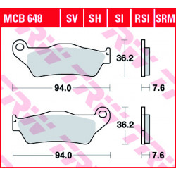 Disc brake pads TRW MCB648SH