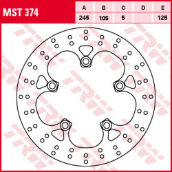 Brake disc TRW MST374