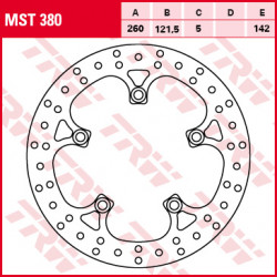 Bremsscheibe TRW MST380