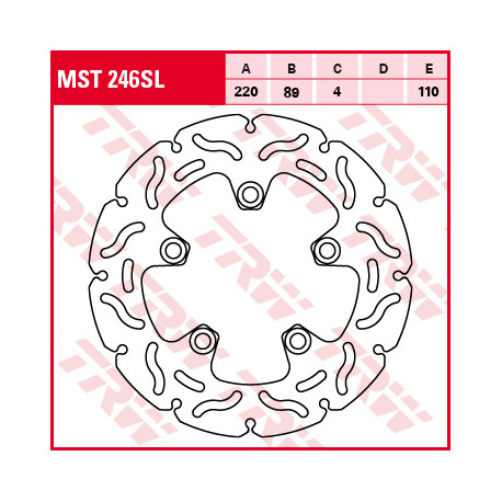 Brake disc TRW MST246SL